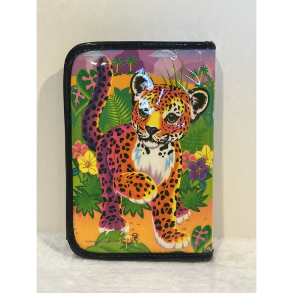 Vintage Lisa Frank Hunter The Cat Mini Zip Binder With Accessories - Picture 4 of 13